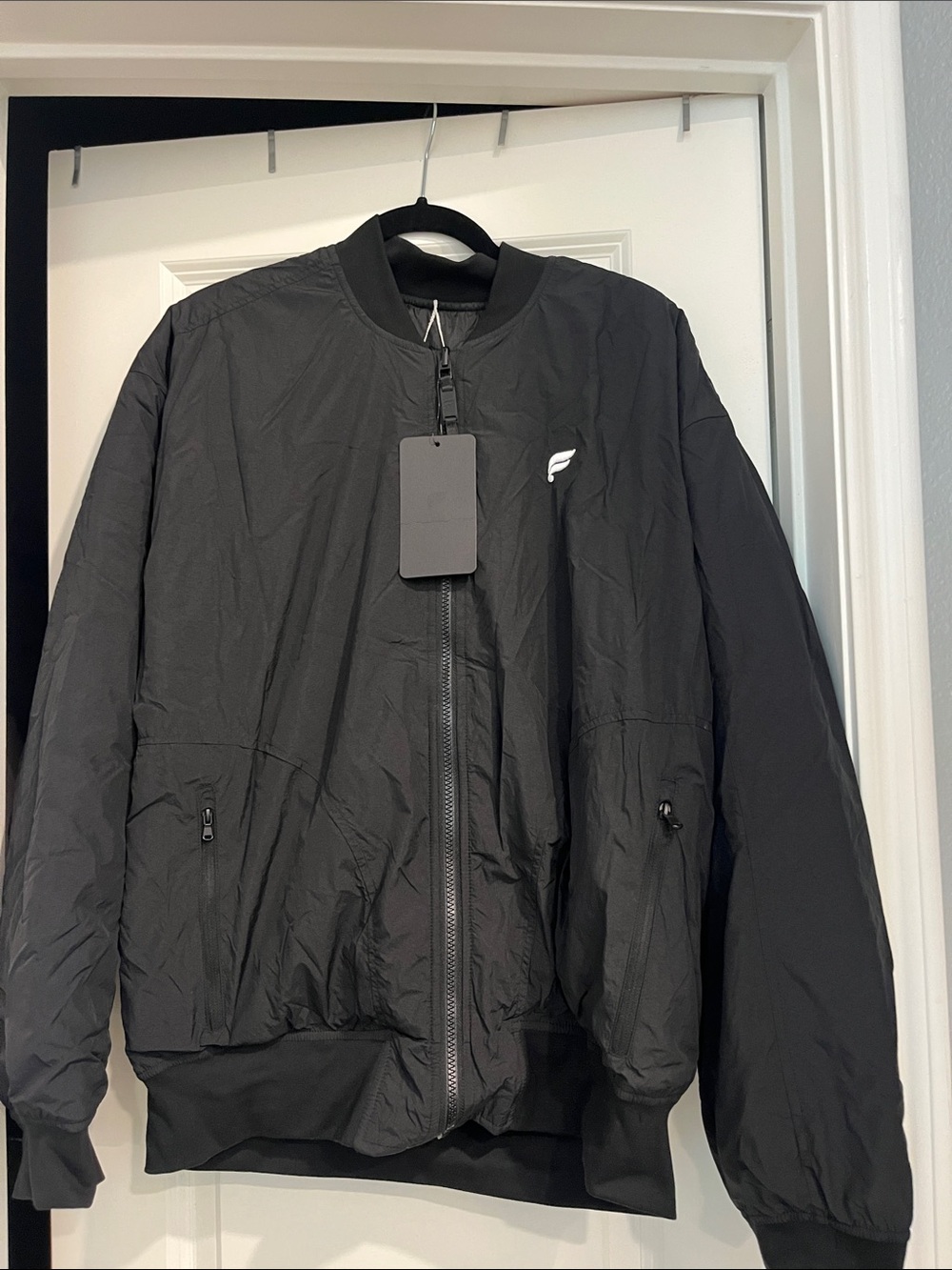 Fabletics Black Men's Bomber Jacket with Logo